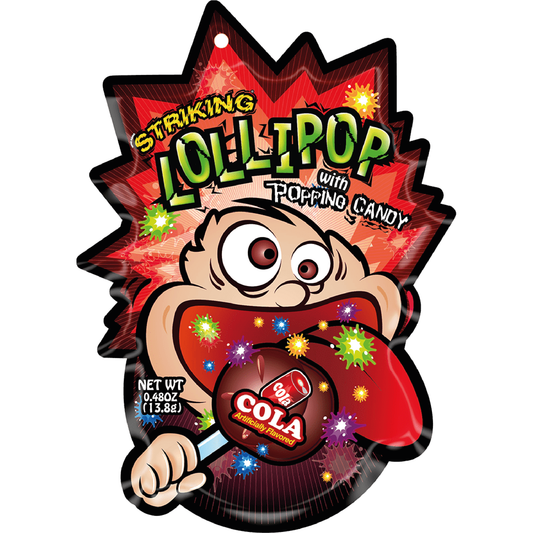 Striking Lollipop with Popping Candy Cola 13.8g