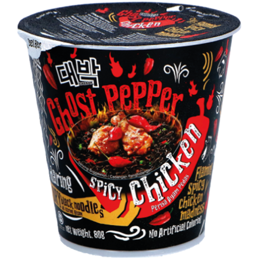 THT 25-06-2025 Daebak Ghost Pepper Black Noodles Spicy Chicken Cup 79g
