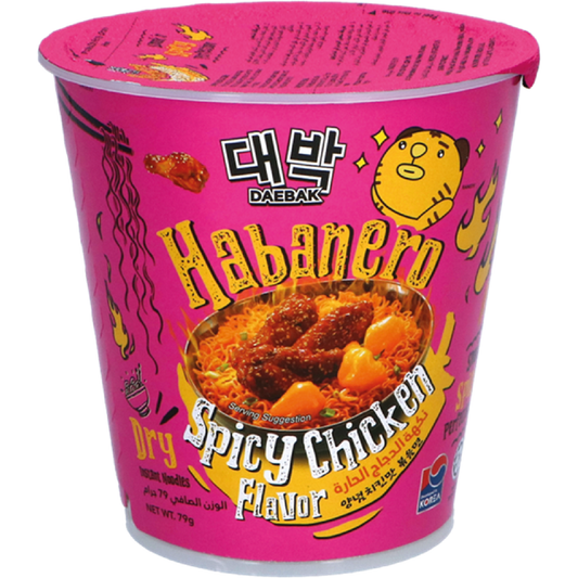 THT 25-06-2025 Daebak Habanero Noodles Spicy Chicken Cup 79g