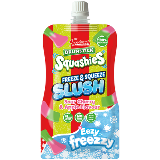 Chupa Chups Sour Cherry & Apple Slush Pouches 250ml