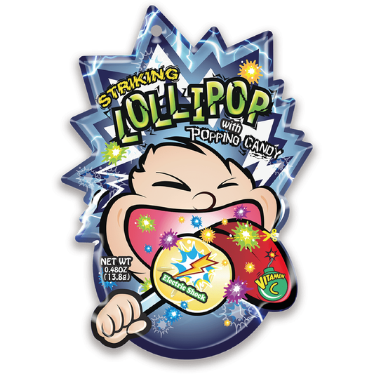 Striking Lollipop with Popping Candy Electric Shocks 13.8g 
